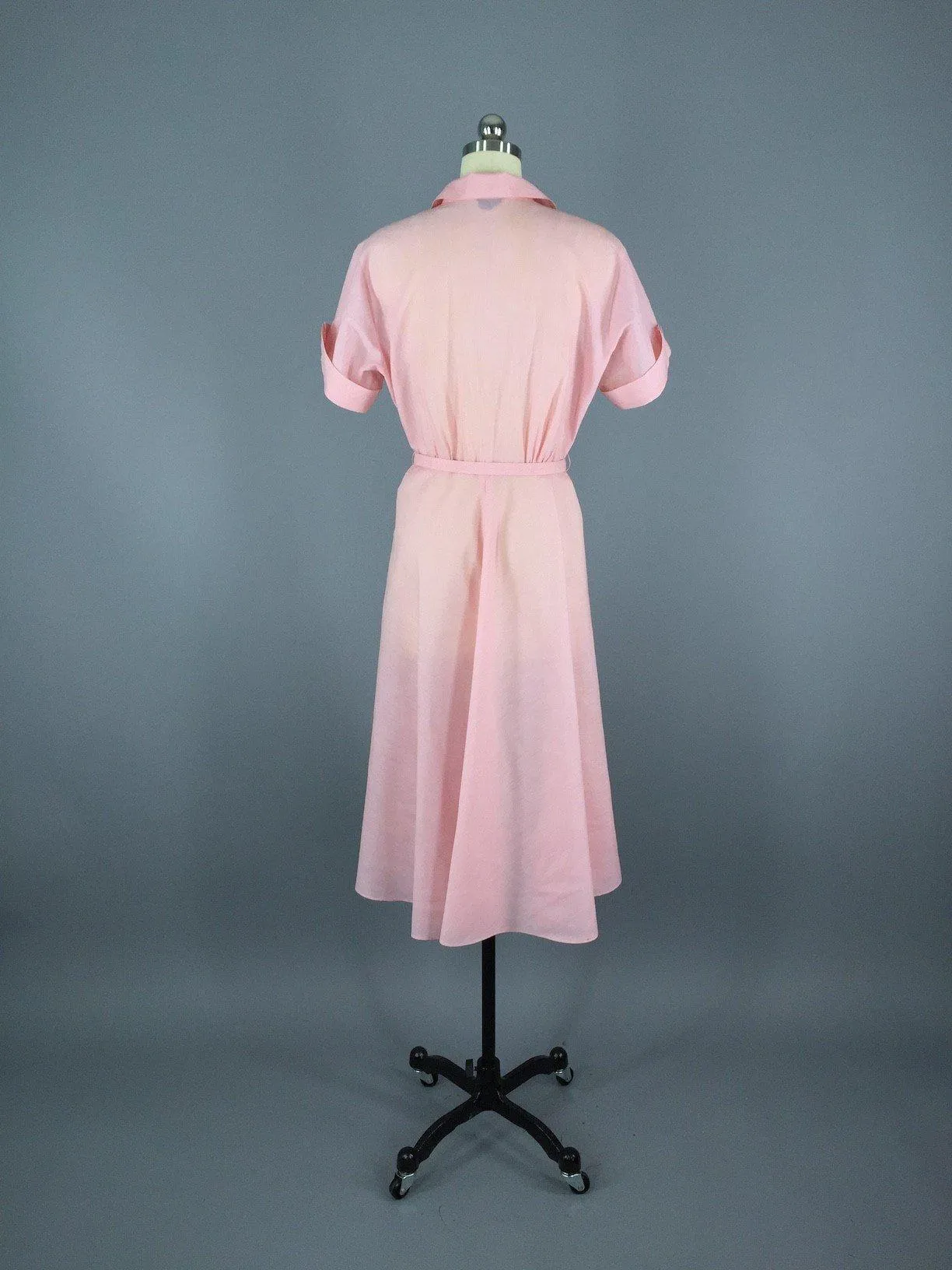 1950s Vintage Pink Day Dress