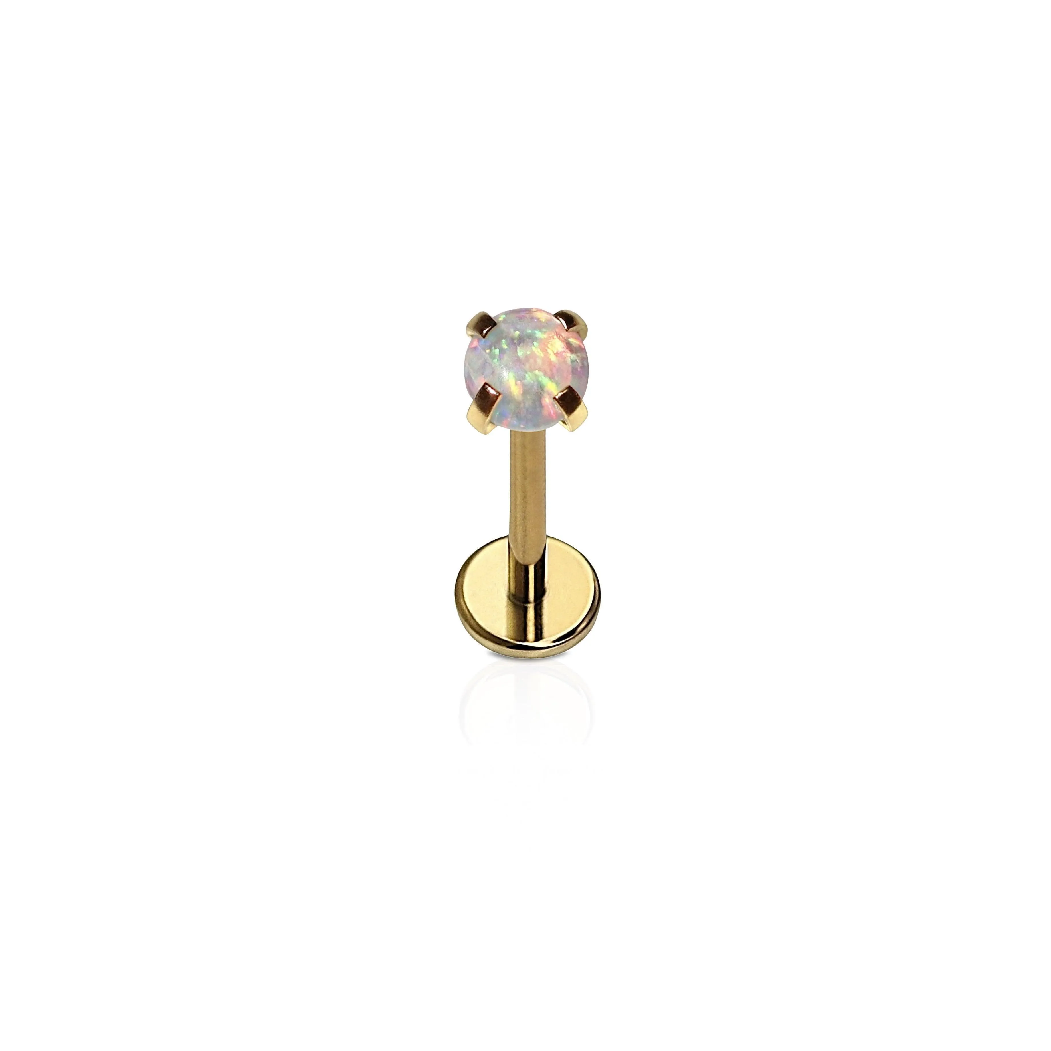 3 mm Opal Pronged Flat Back Stud