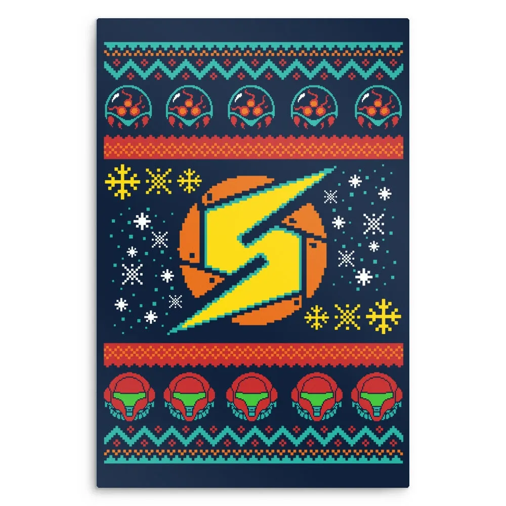 A Metroid Christmas - Metal Print