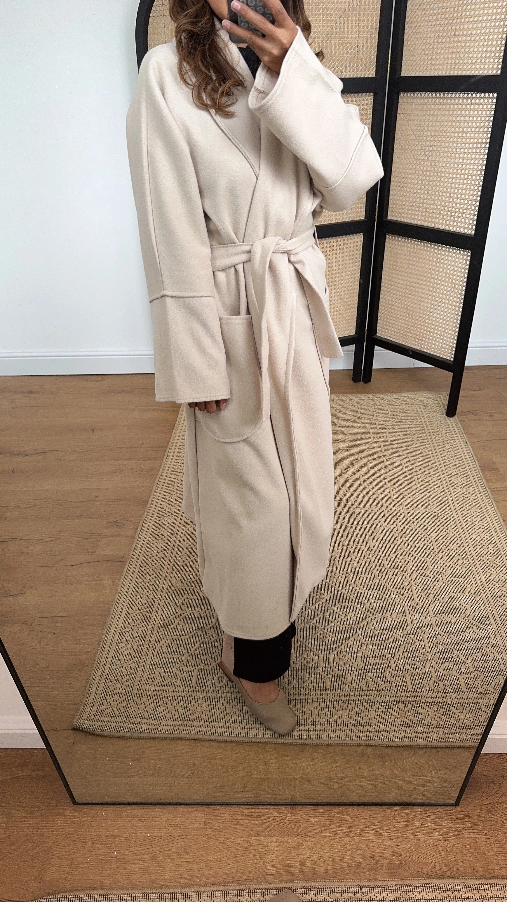 amaya coat in cream