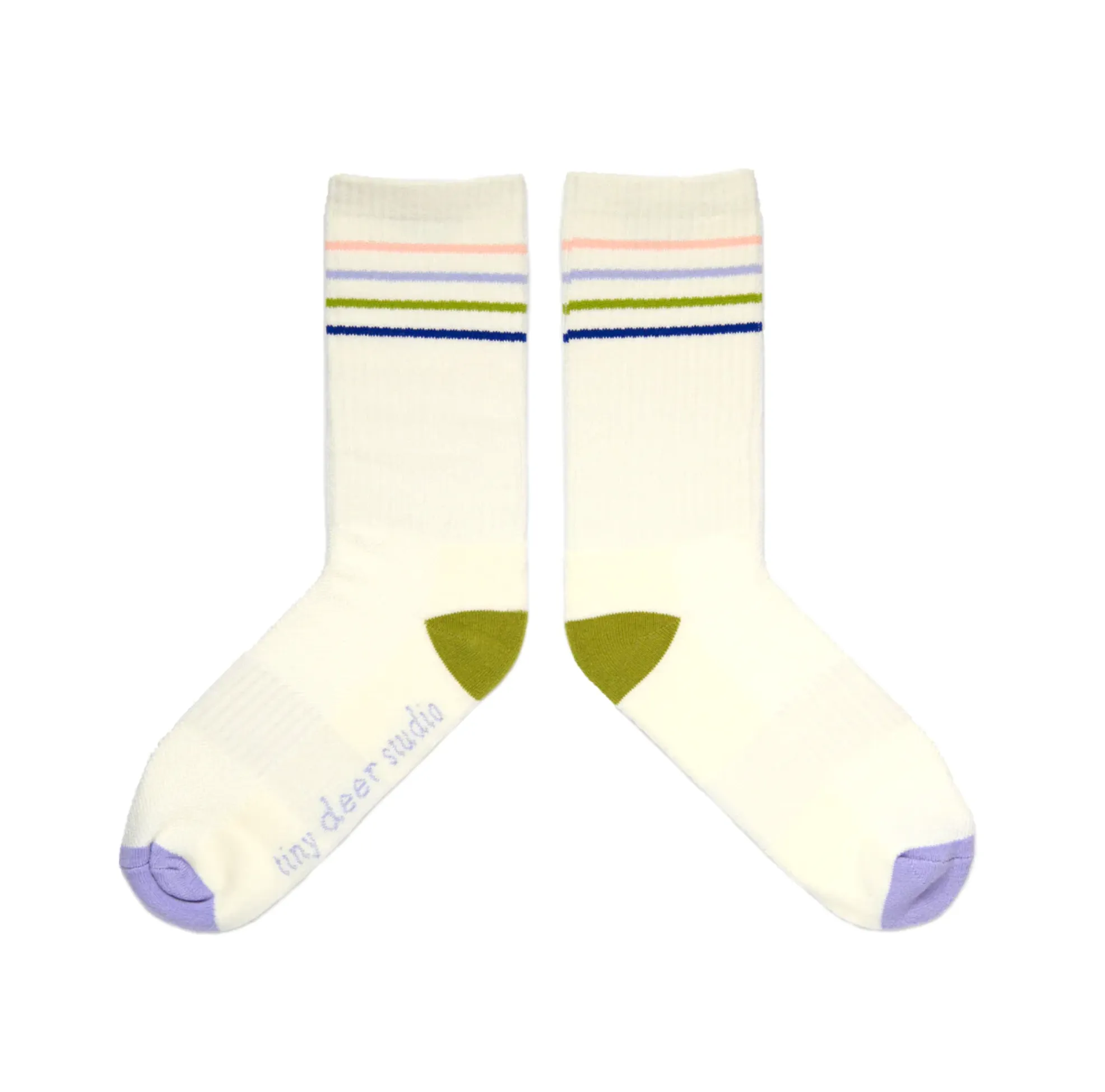 Athletic Stripes Socks - Blues/Greens