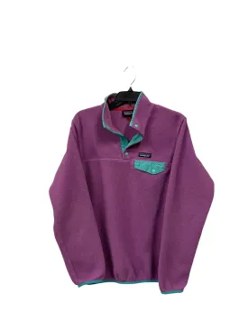 Athletic Top Long Sleeve Collar By Patagonia In Purple, Size: M