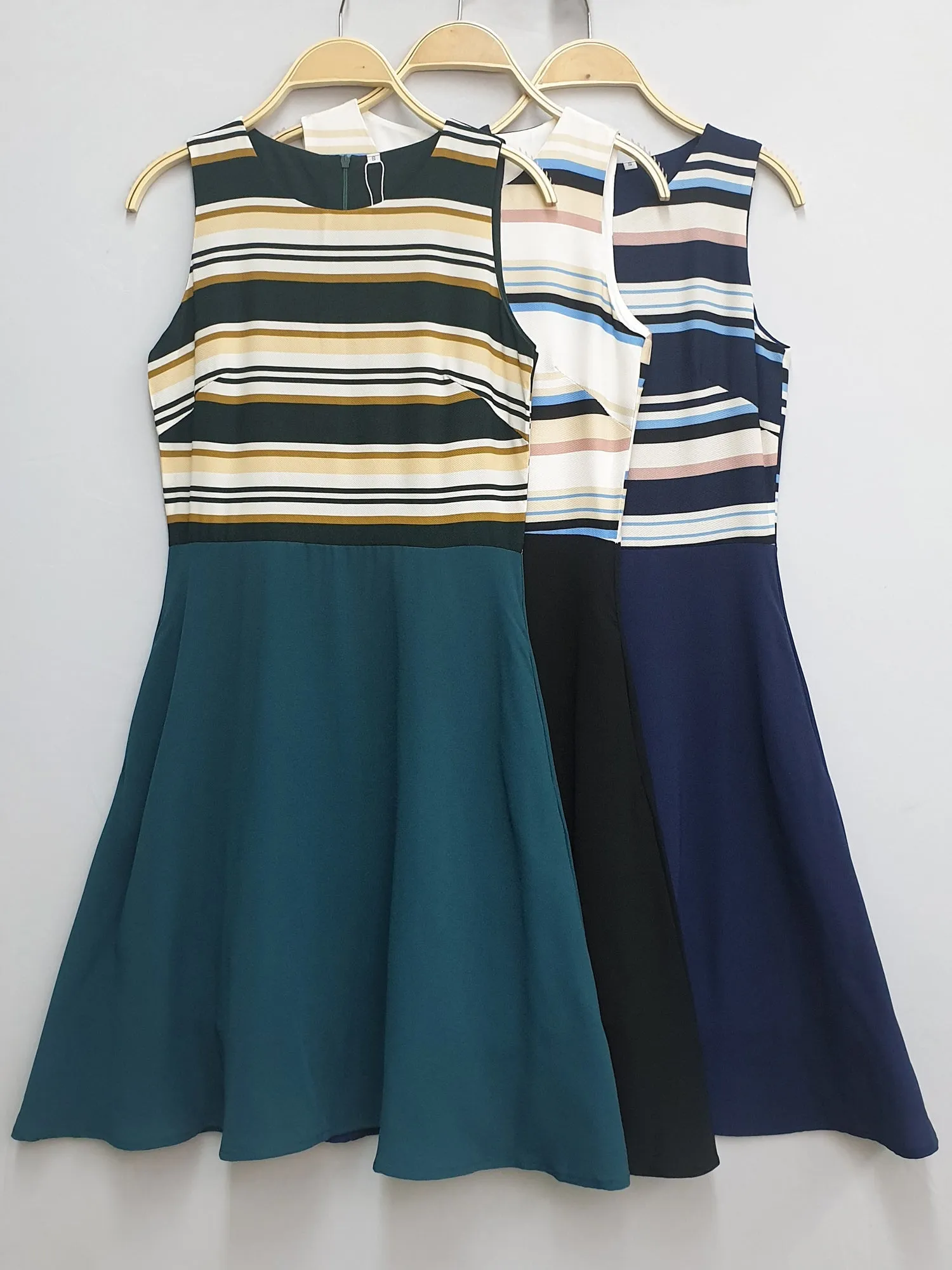 Auburn Stripes Swing Dress