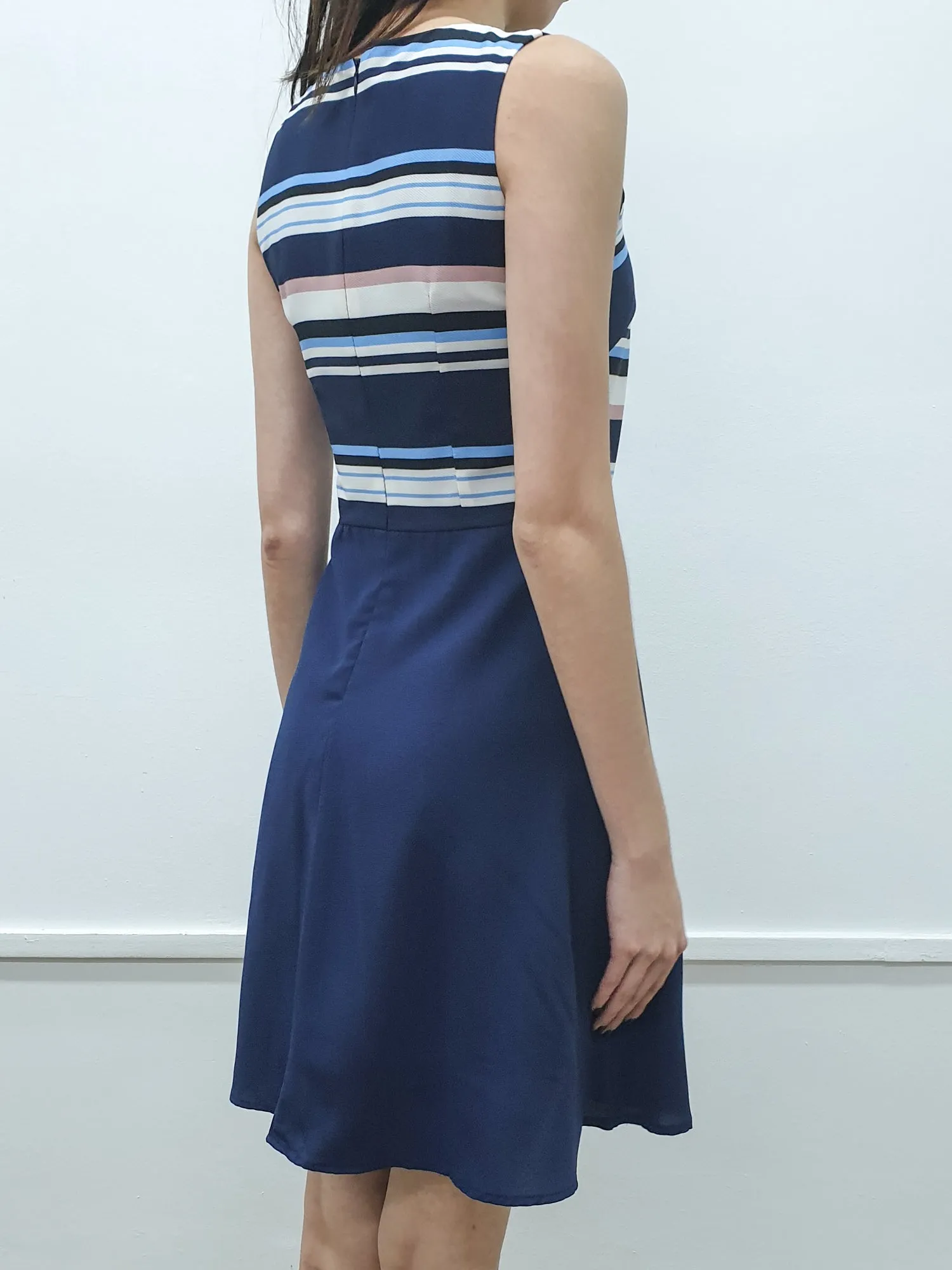 Auburn Stripes Swing Dress