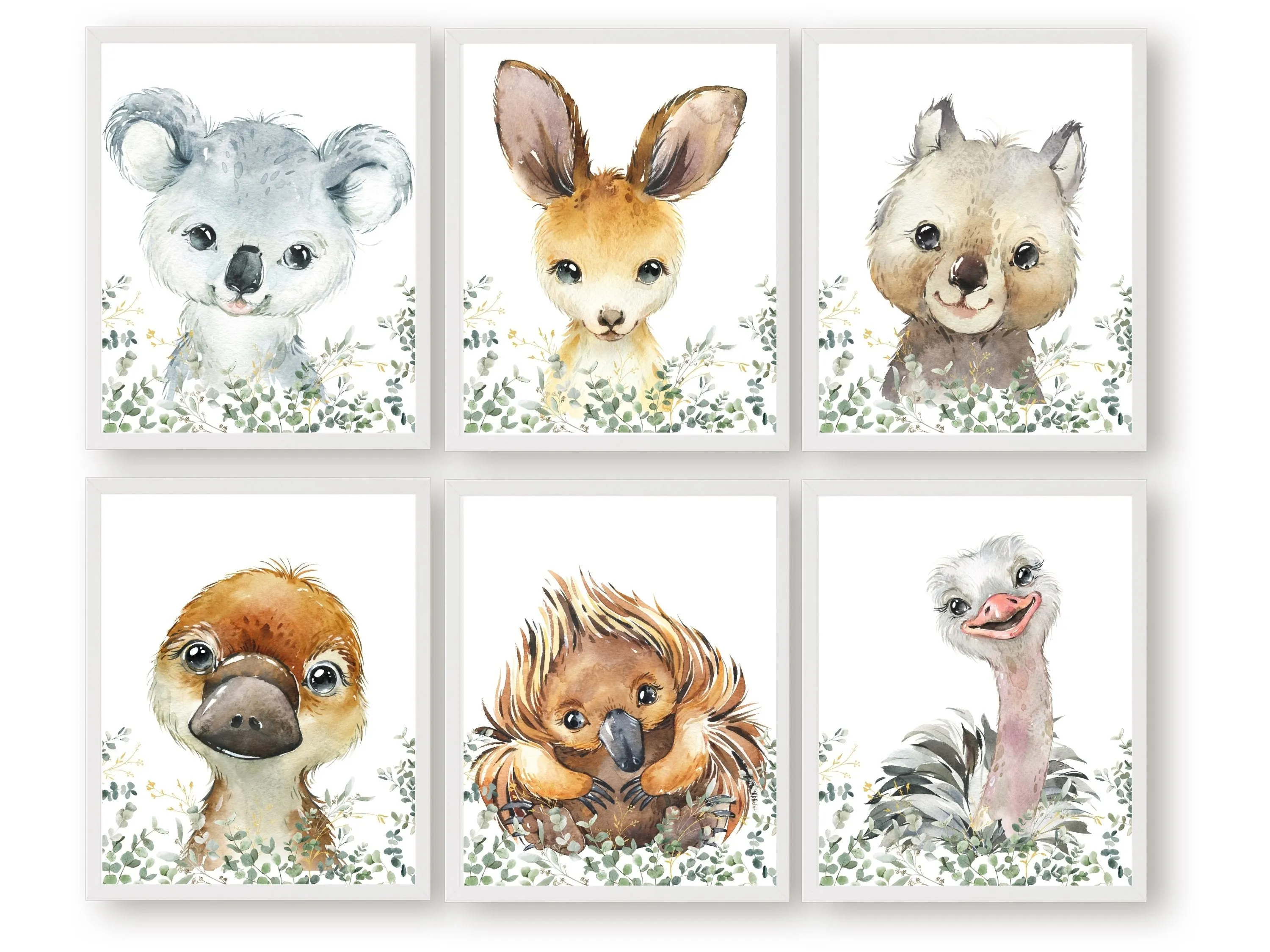 Australian Animals and Eucalyptus Prints