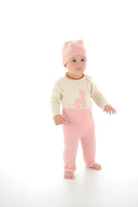 Bamboo Long Sleeve Onesie (Cotton Candy Giraffe)