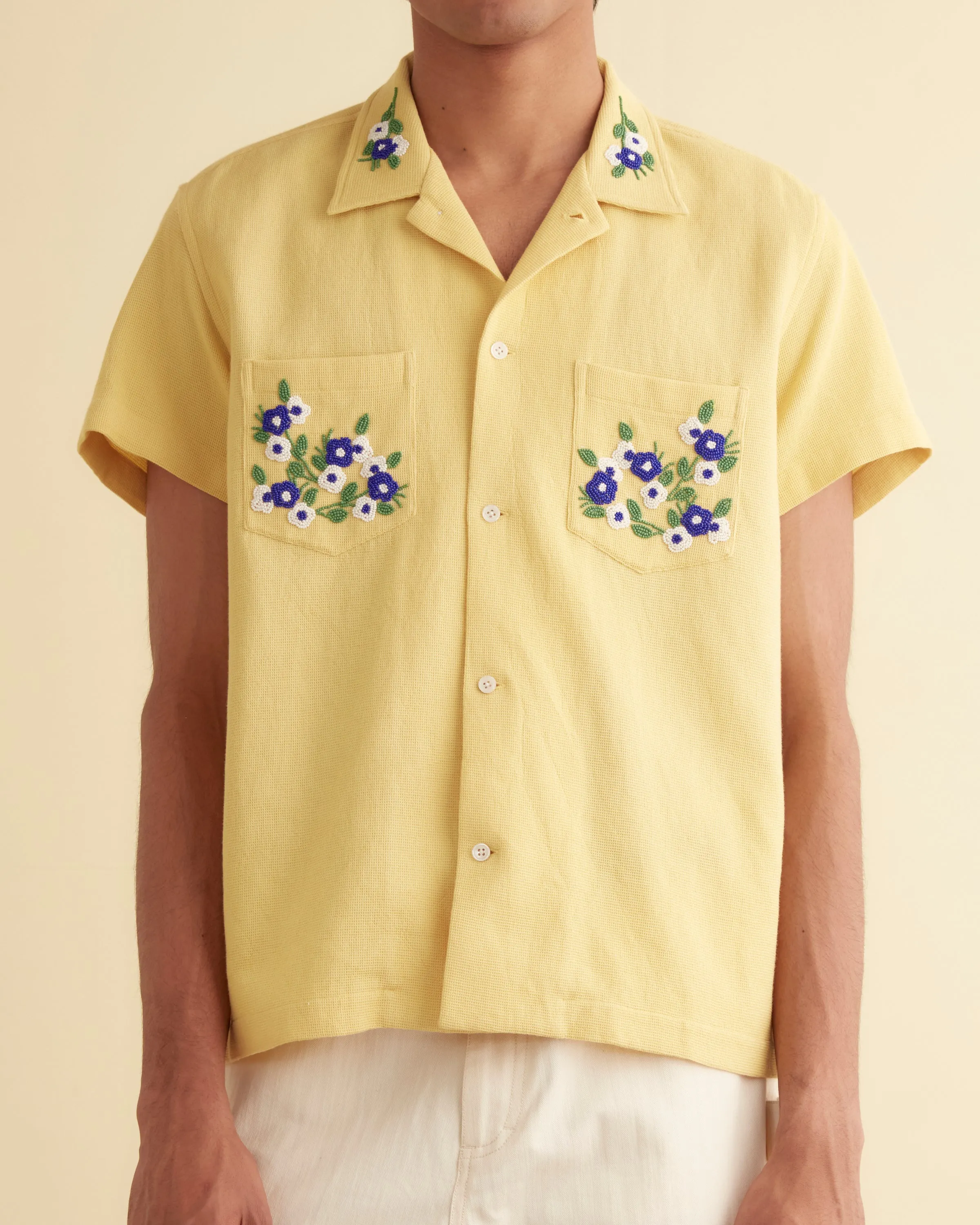 Beaded Chicory Short Sleeve Shirt