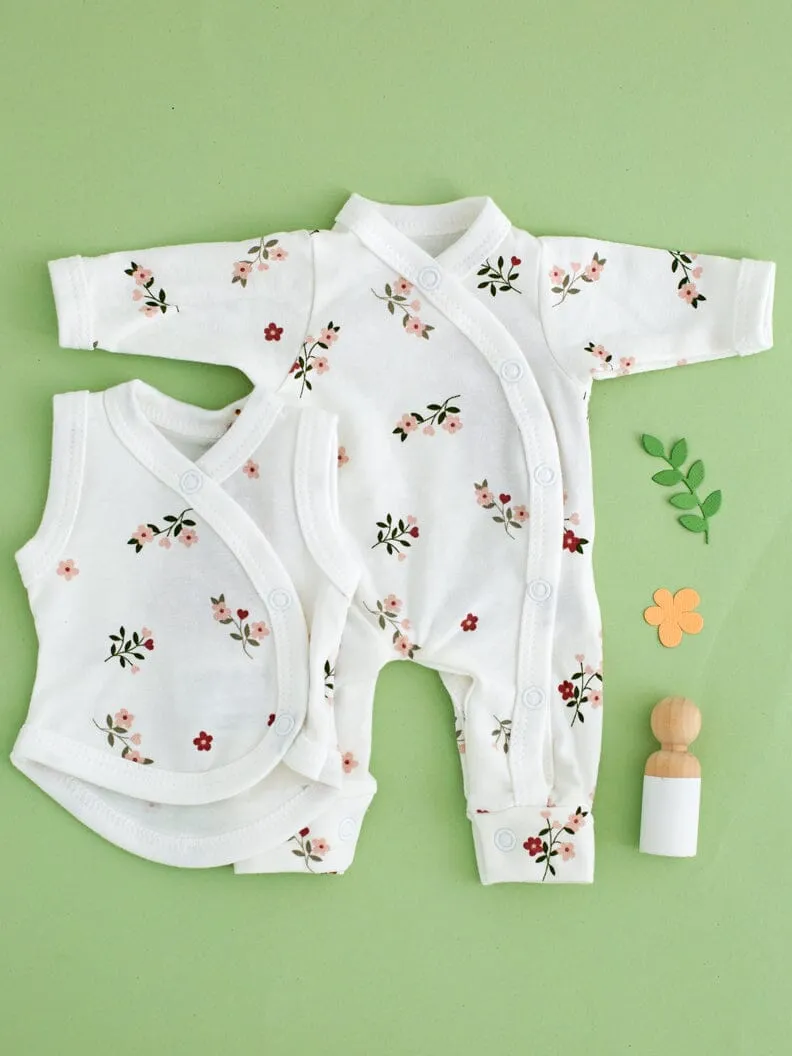 Beautiful Bloom Bundle - Sleepsuit & Incubator Vest