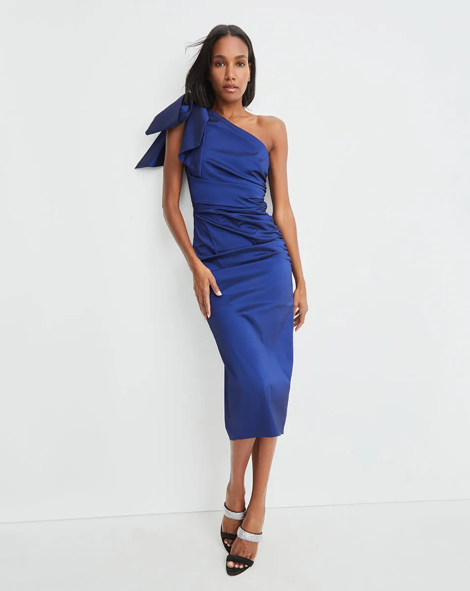 Belis Taffeta One-Shoulder Dress