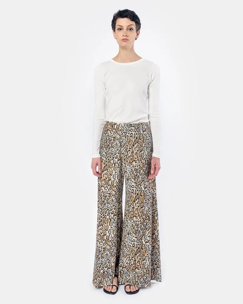 Bell Pant in Leopard