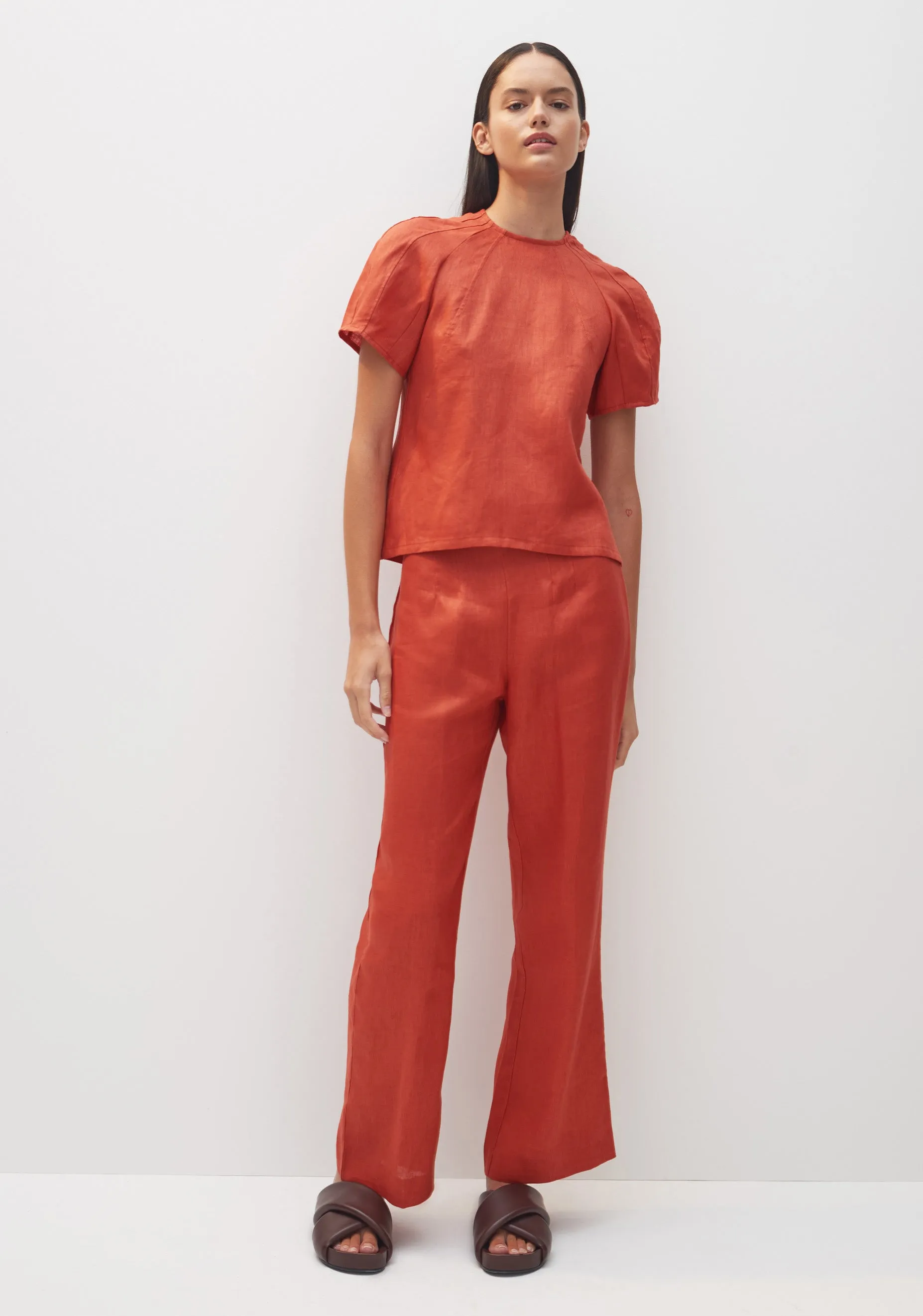 Benita Linen Pant_Paprika