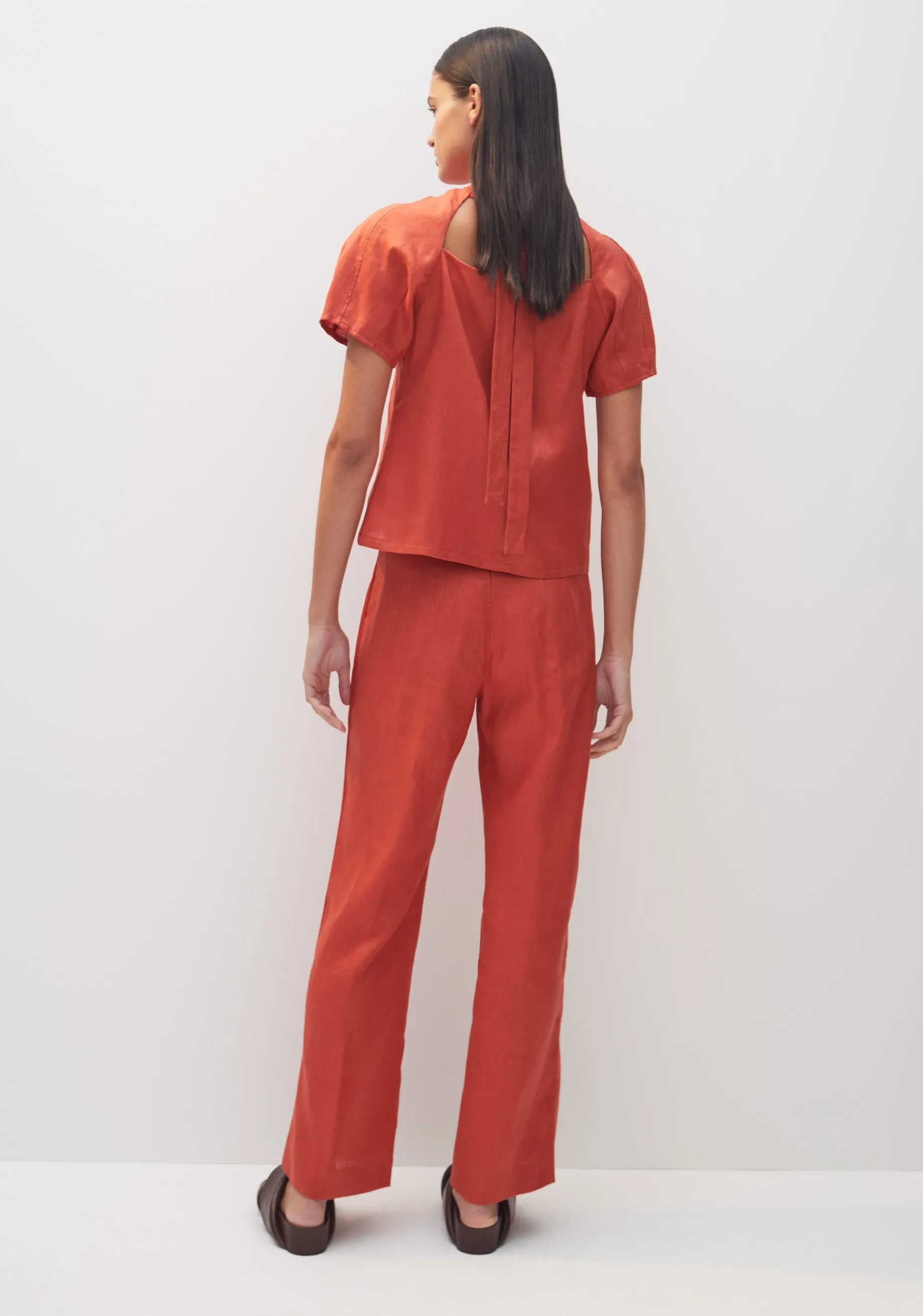 Benita Linen Pant_Paprika