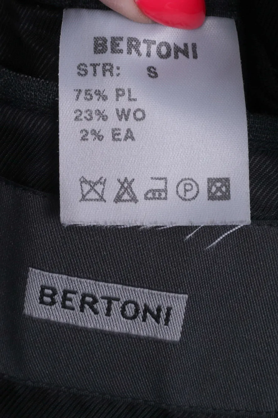 Bertoni Mens S Blazer Grey Wool Blend Single Breasted Jacket