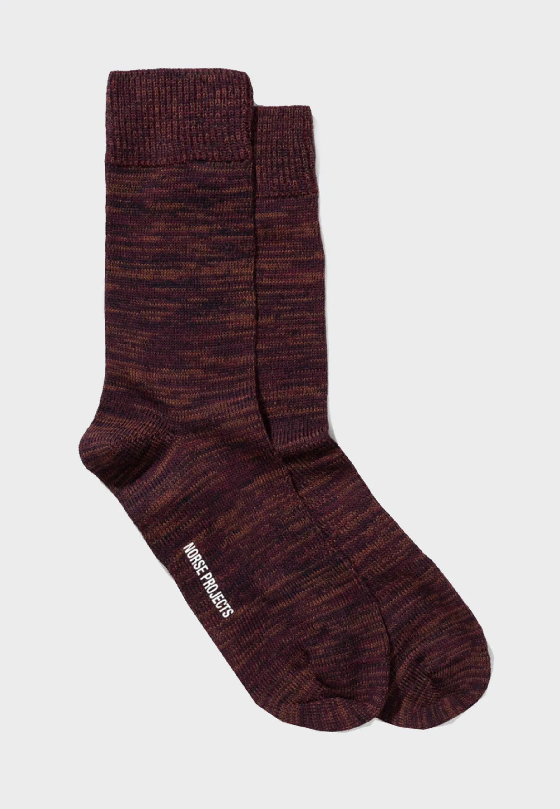 Bjarki Blend Socks - eggplant brown