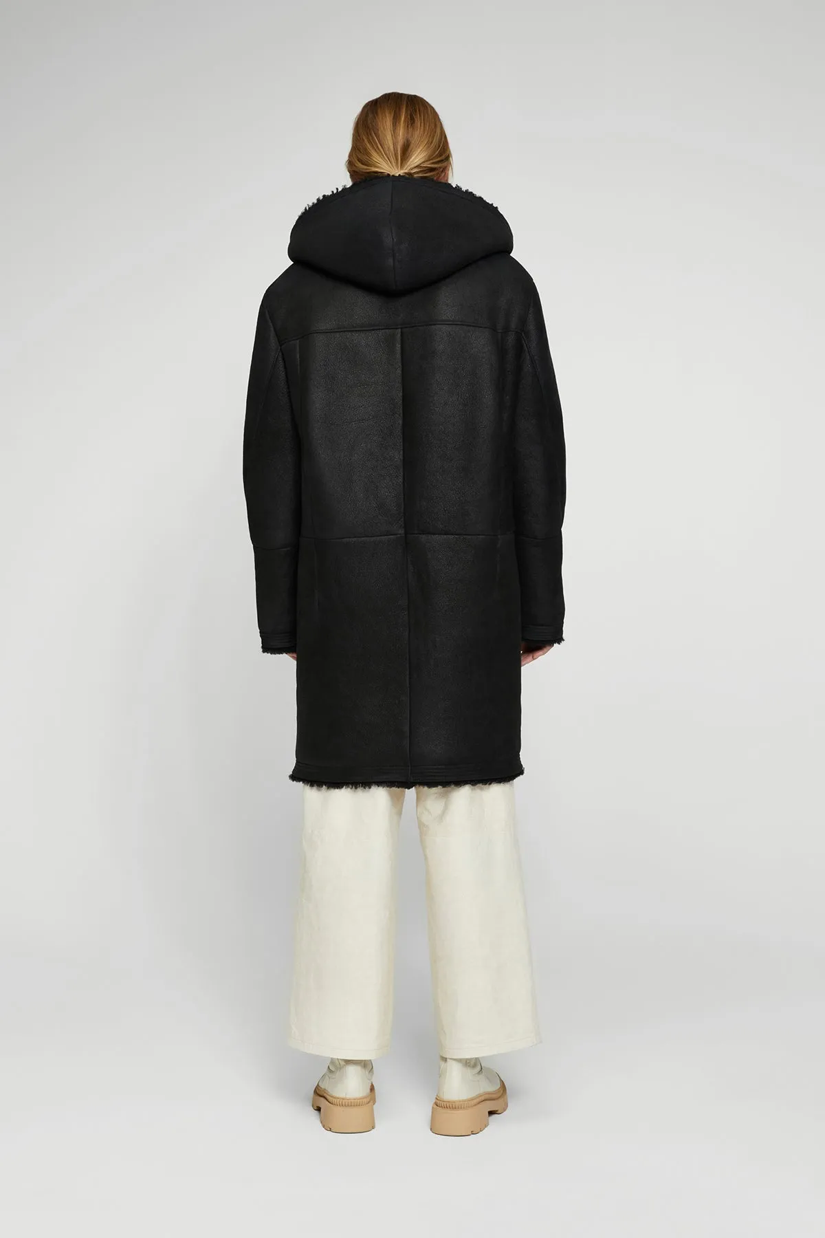 Black Shearling Coat