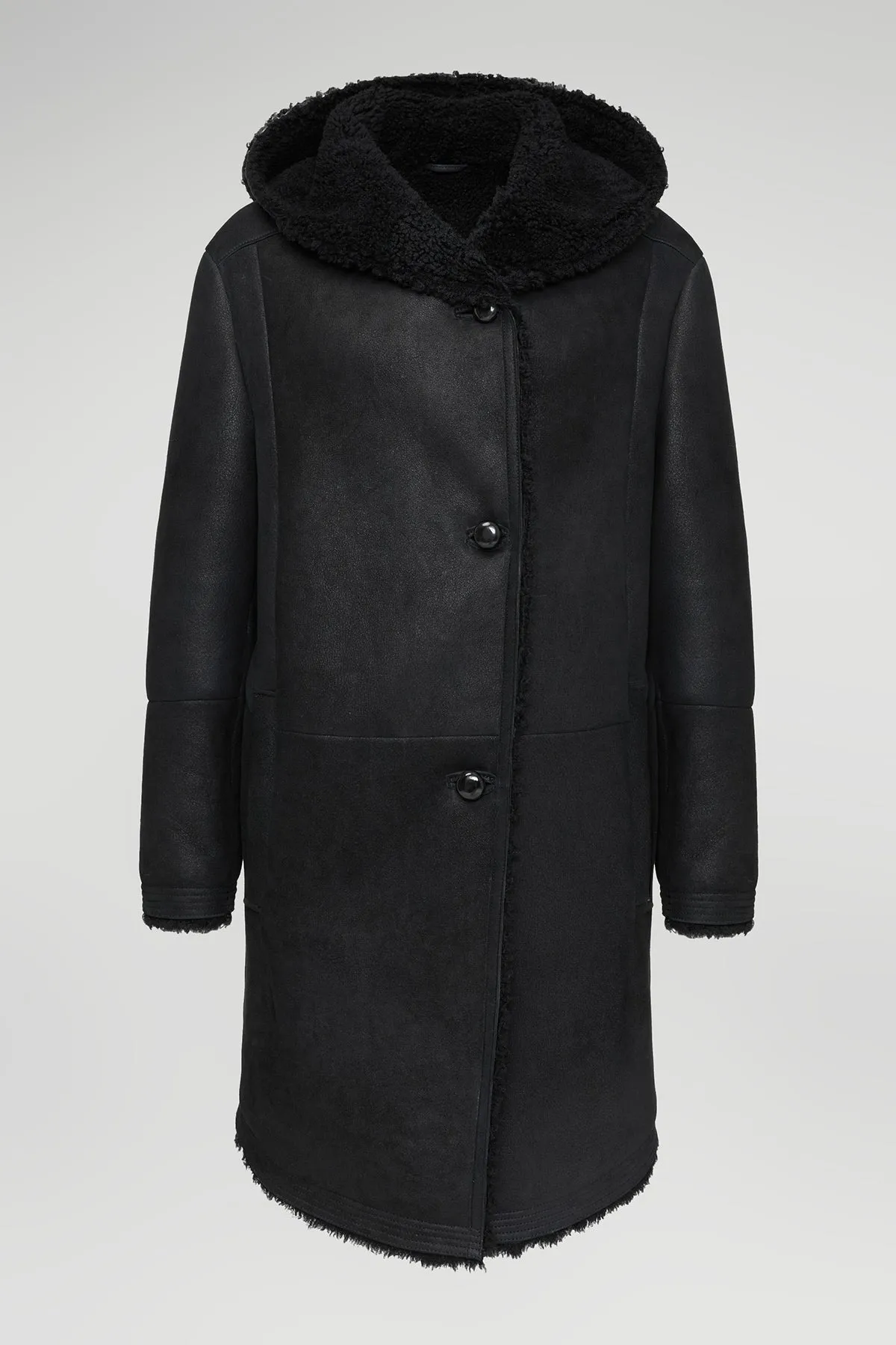 Black Shearling Coat