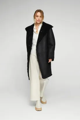 Black Shearling Coat