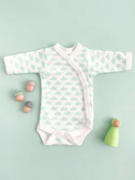 Bodysuit, Mint Cloud, Premium 100% Organic Cotton