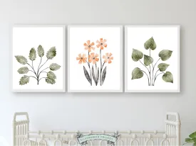 Botanical Nursery Prints - Set of 3