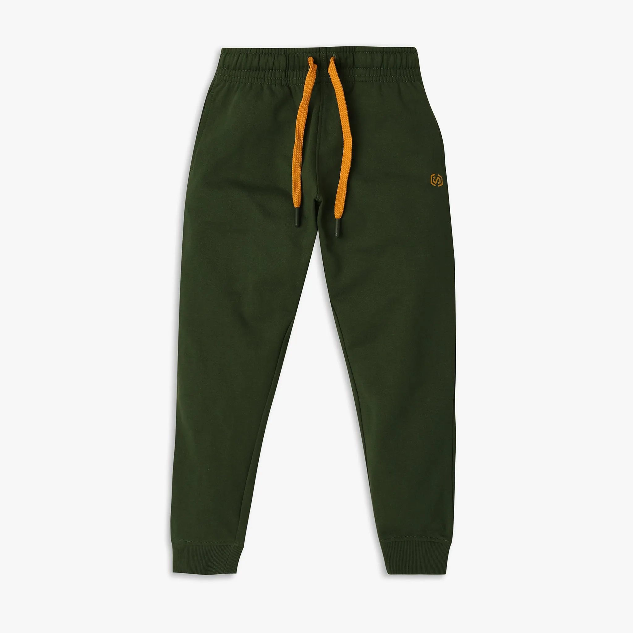 Boy's Regular Fit Solid Mid Rise Trackpants