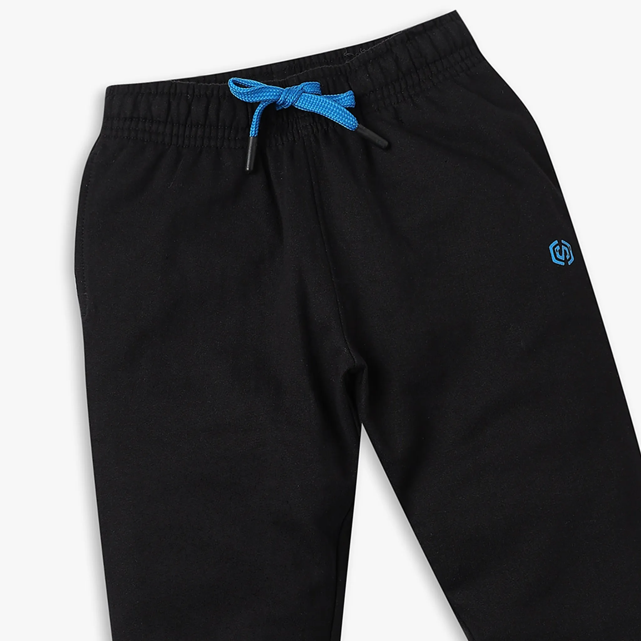 Boy's Regular Fit Solid Mid Rise Trackpants