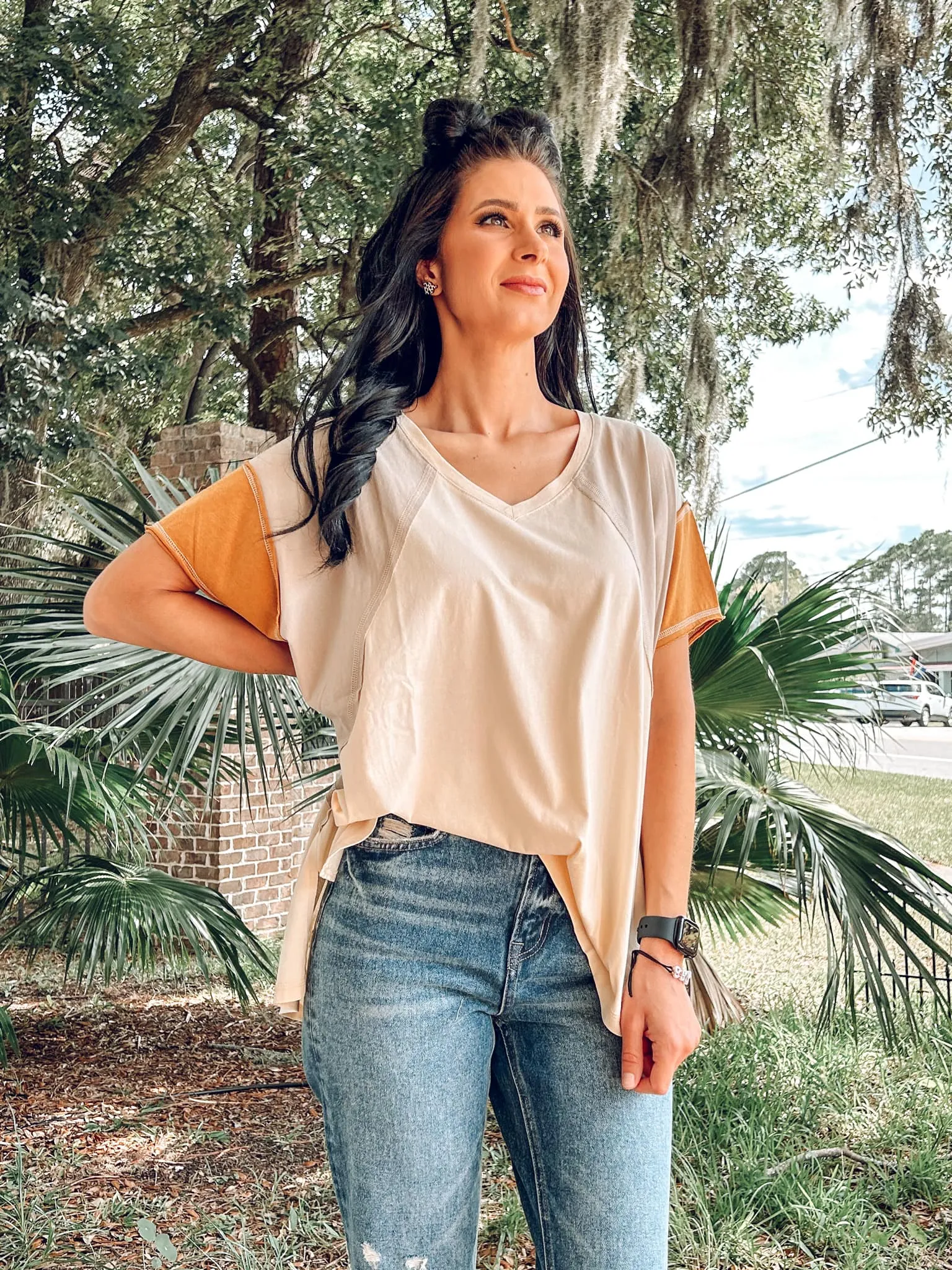 Cali Colorblock Top | Mustard