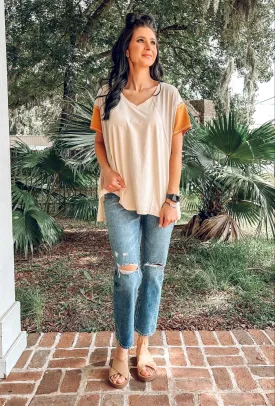 Cali Colorblock Top | Mustard