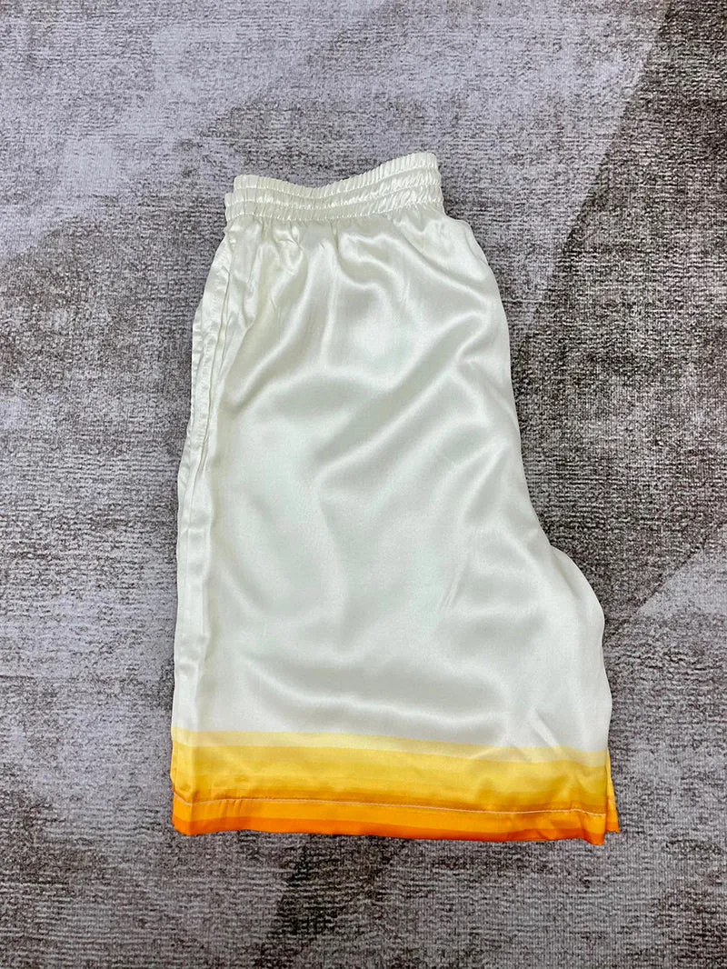 CASABLANCA Panoramique Silk Satin Shorts