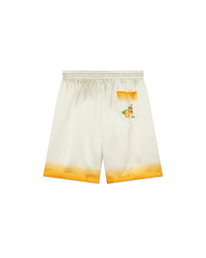 CASABLANCA Panoramique Silk Satin Shorts