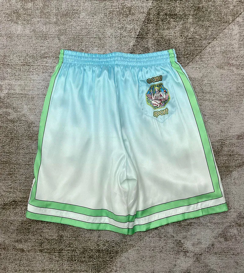 CASABLANCA Silk Shorts With Drawstrings 'Casa Sport'