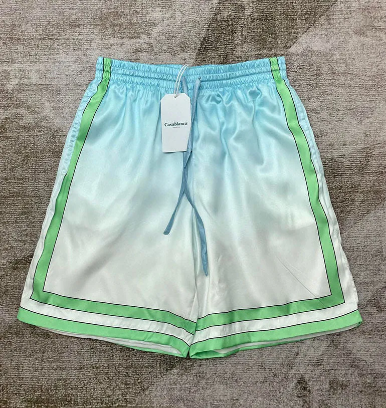 CASABLANCA Silk Shorts With Drawstrings 'Casa Sport'