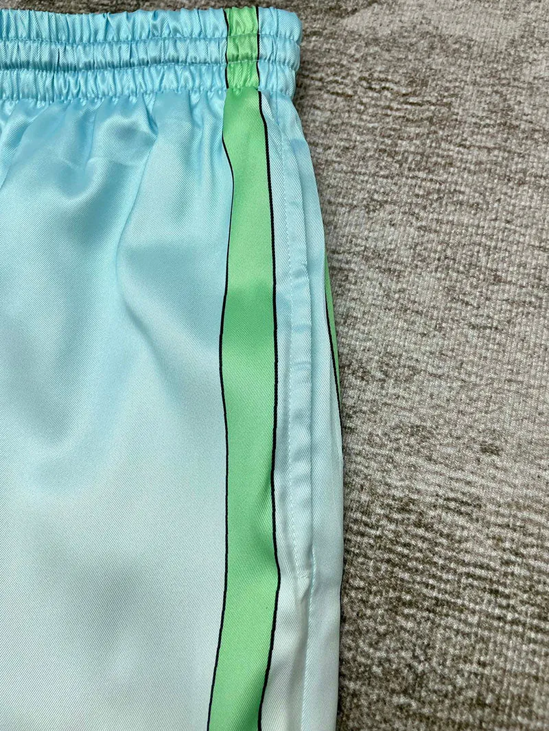 CASABLANCA Silk Shorts With Drawstrings 'Casa Sport'