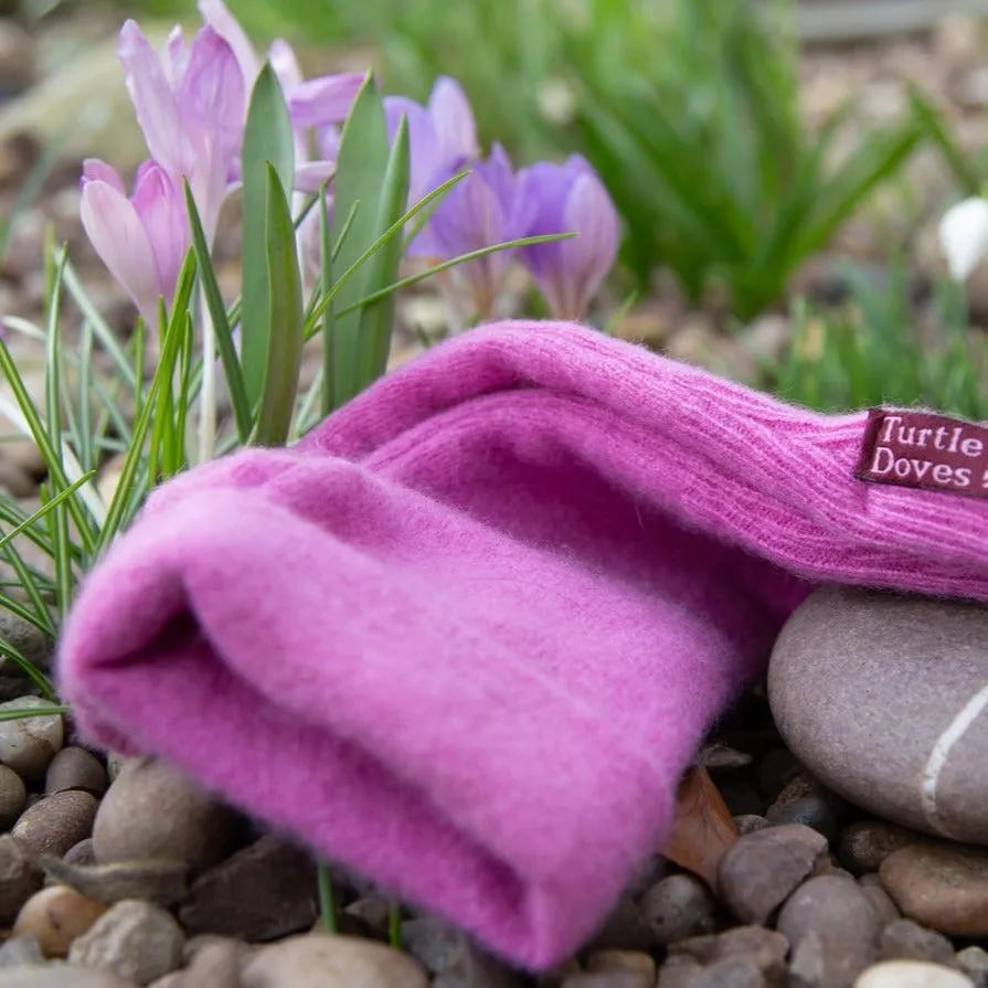 Cherry Blossom Cashmere Fingerless Gloves