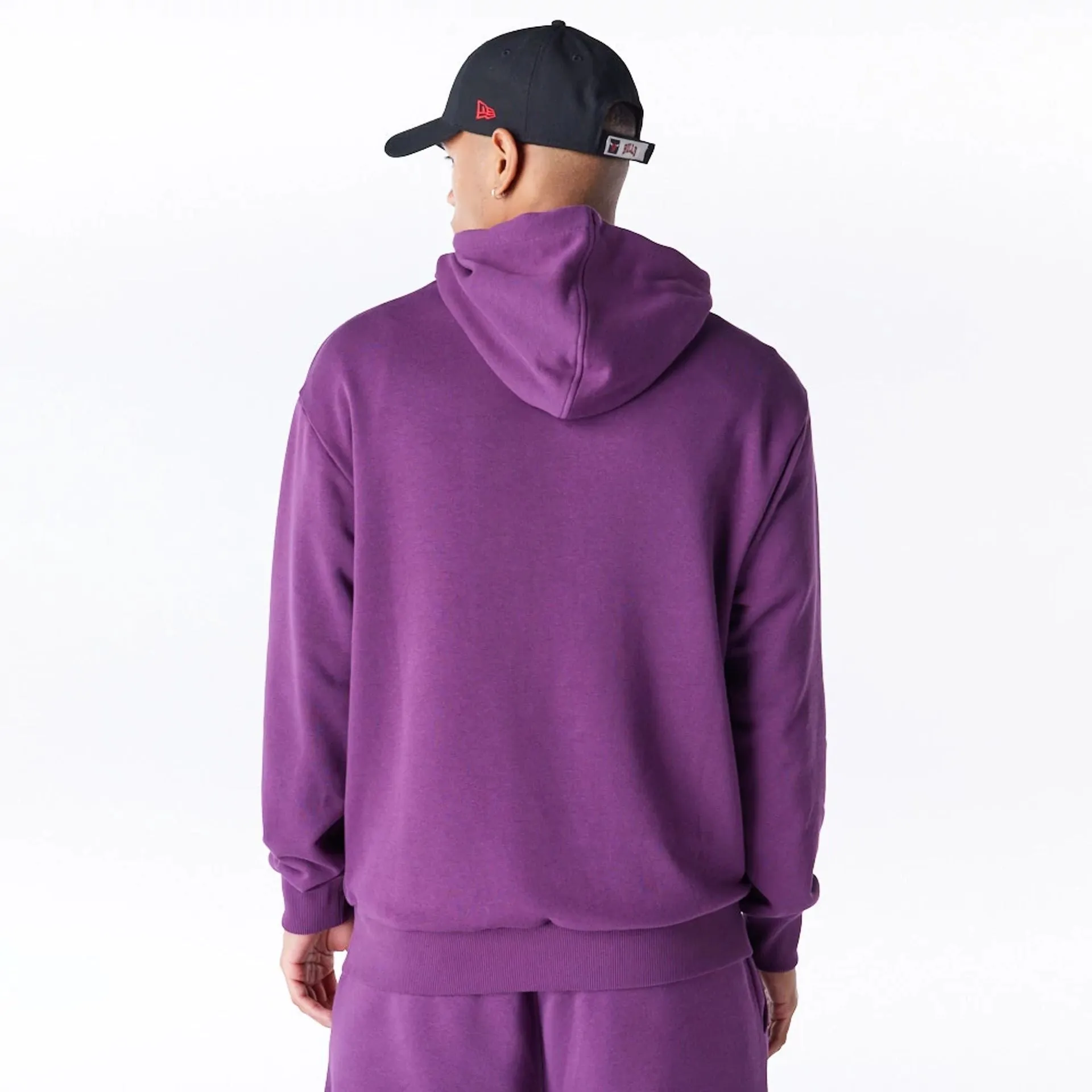 Chicago Bulls League Essential Dark Purple Oversized Pullover Hoodie