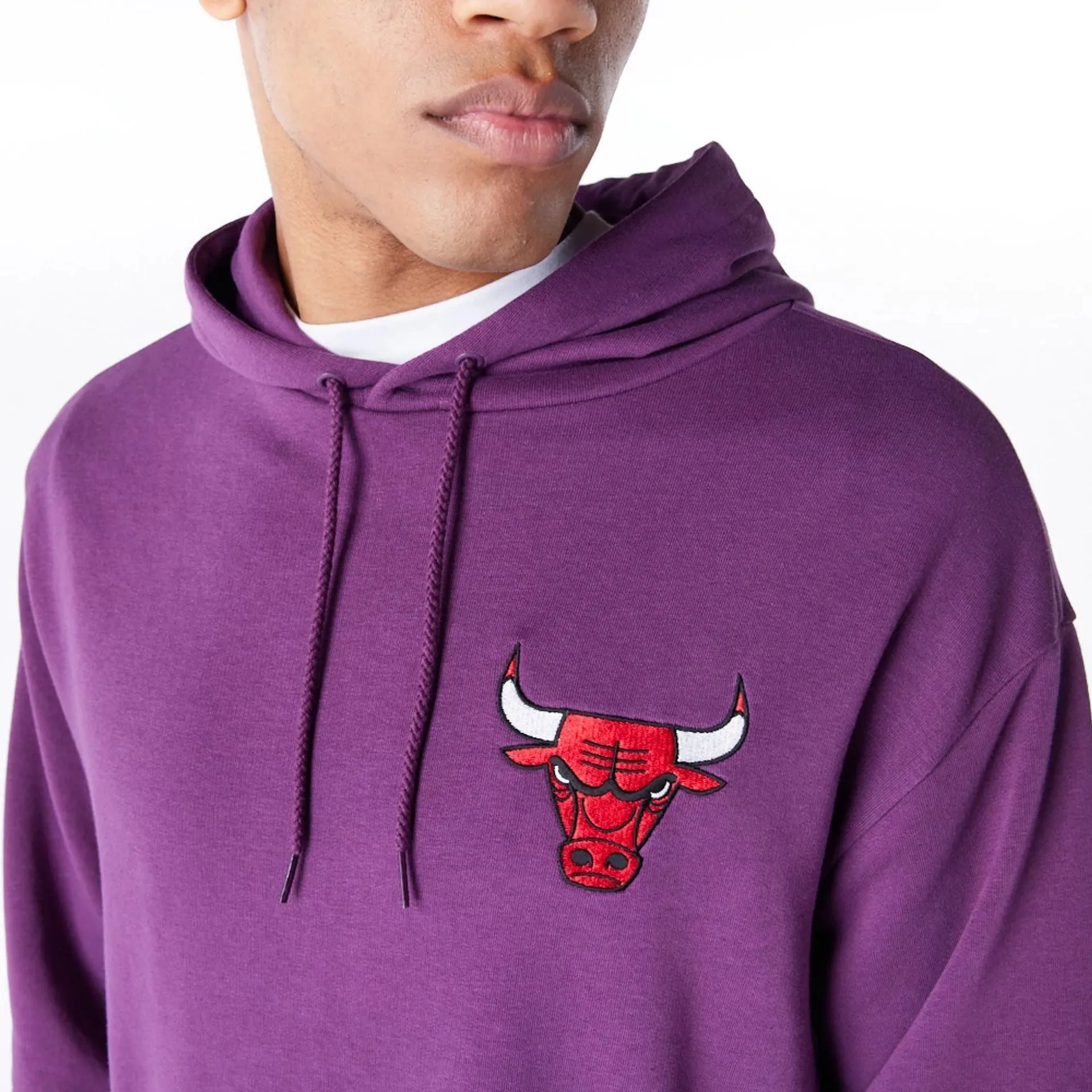 Chicago Bulls League Essential Dark Purple Oversized Pullover Hoodie