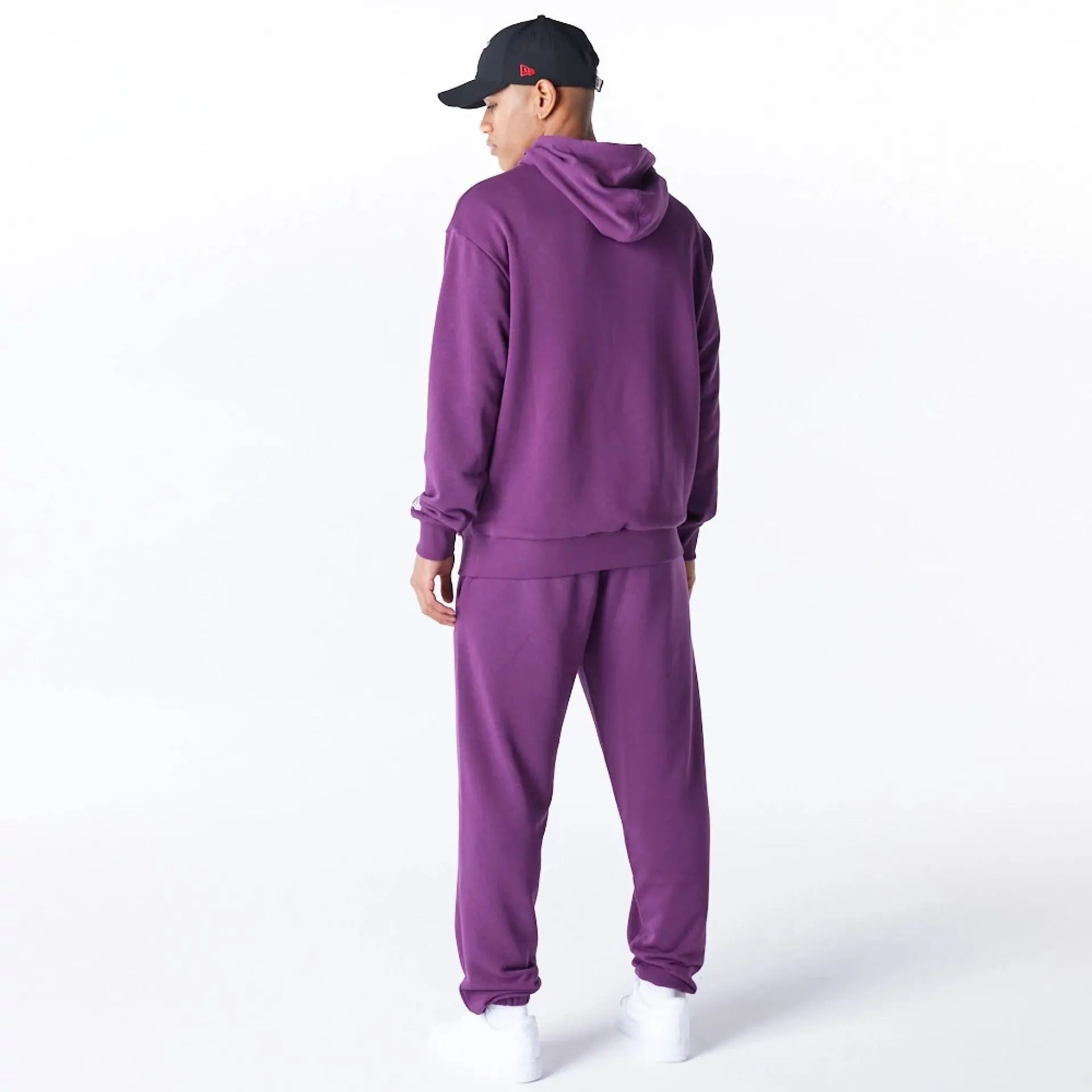 Chicago Bulls League Essential Dark Purple Oversized Pullover Hoodie