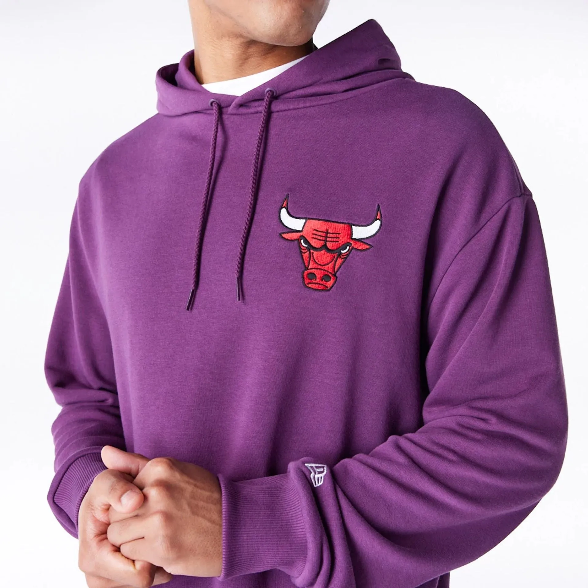 Chicago Bulls League Essential Dark Purple Oversized Pullover Hoodie