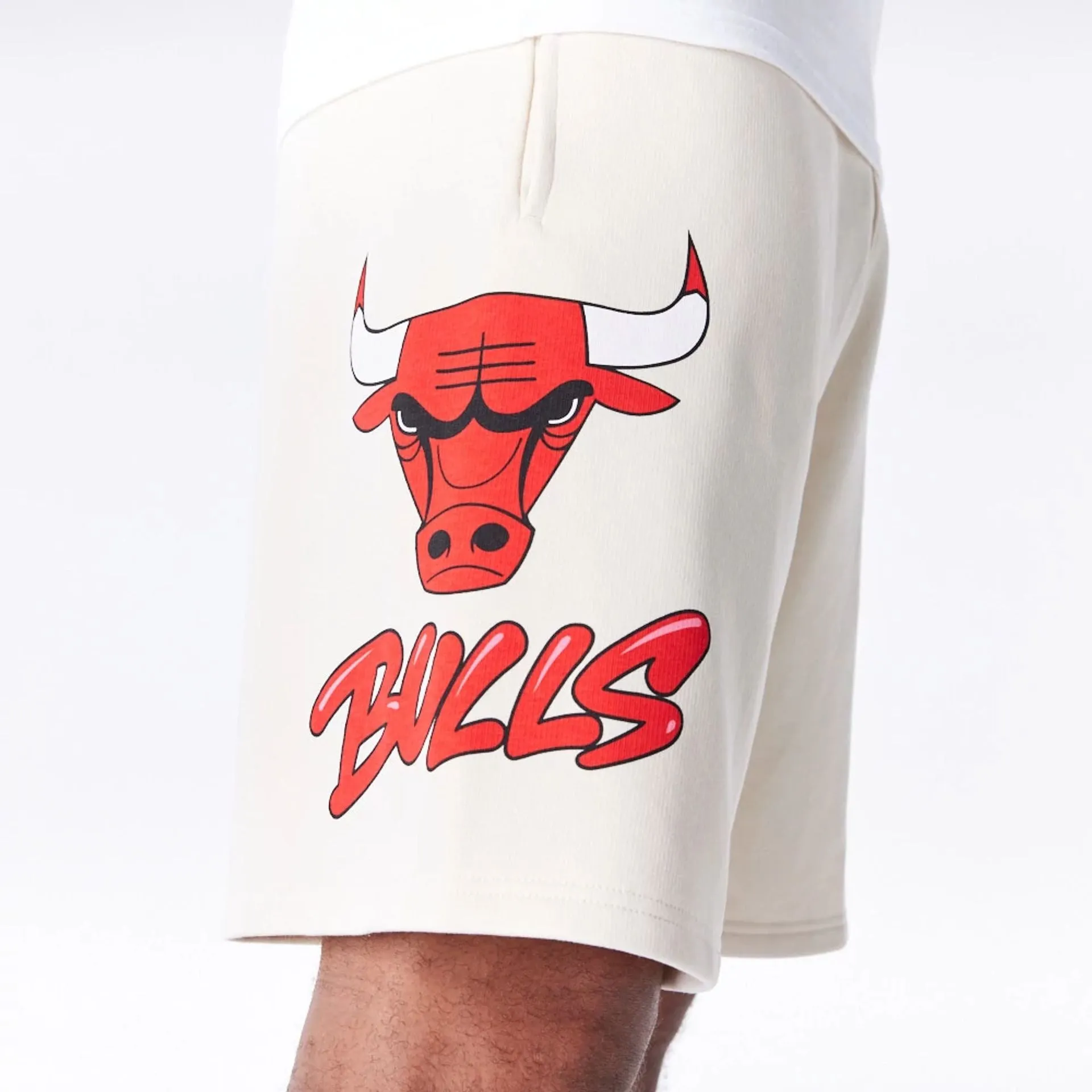 Chicago Bulls NBA Bubble Script Light Beige Shorts