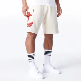 Chicago Bulls NBA Bubble Script Light Beige Shorts