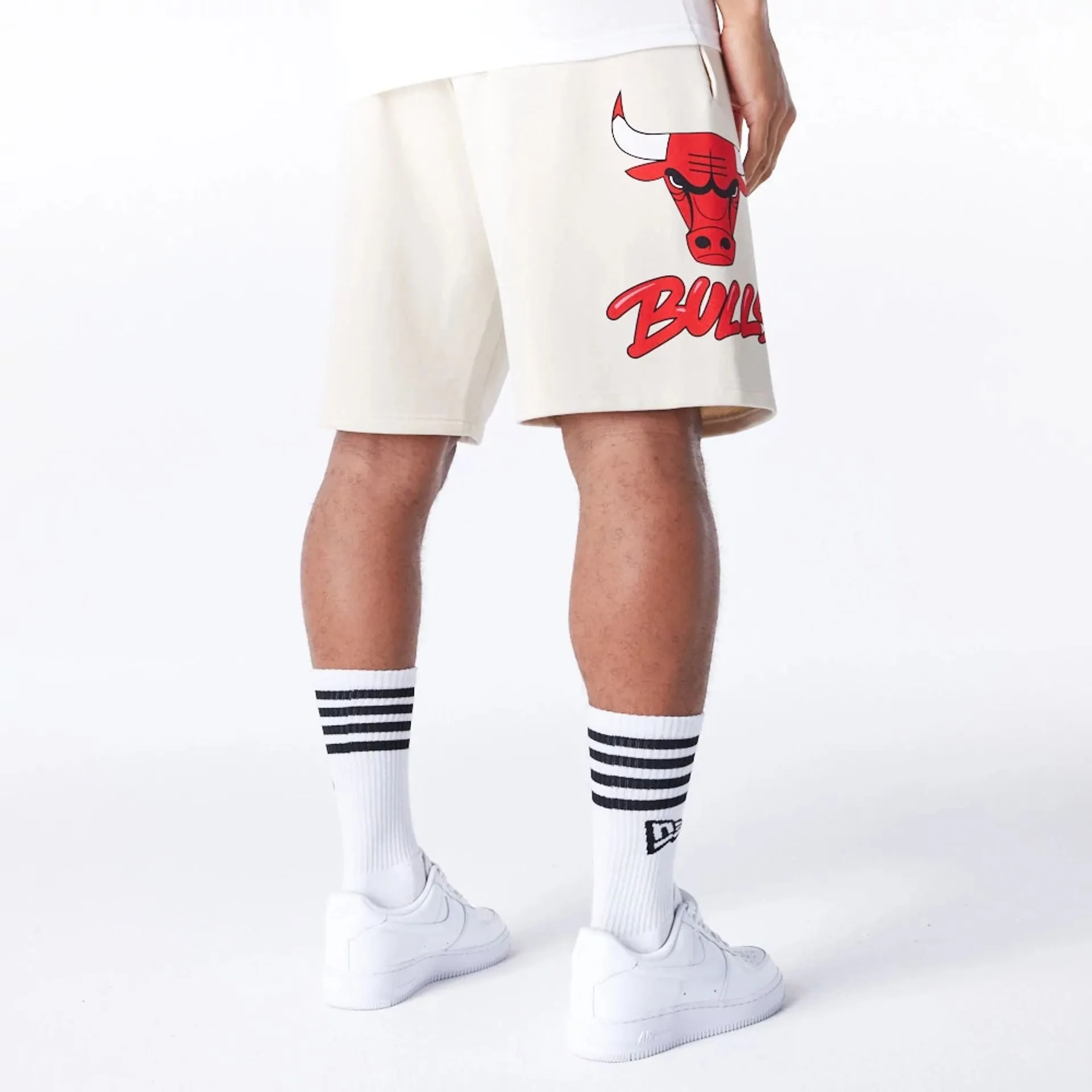 Chicago Bulls NBA Bubble Script Light Beige Shorts