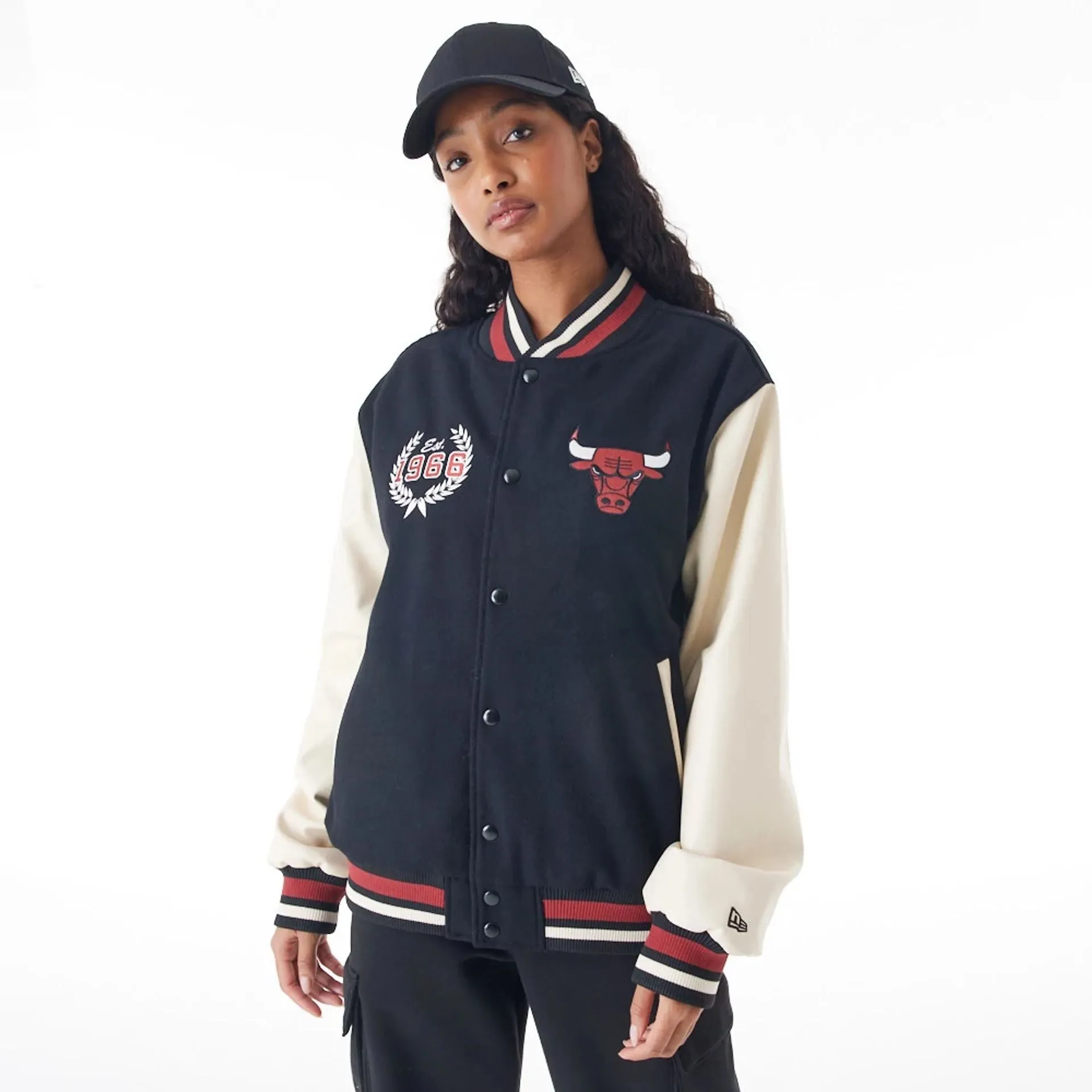 Chicago Bulls NBA Lifestyle Black Varsity Jacket