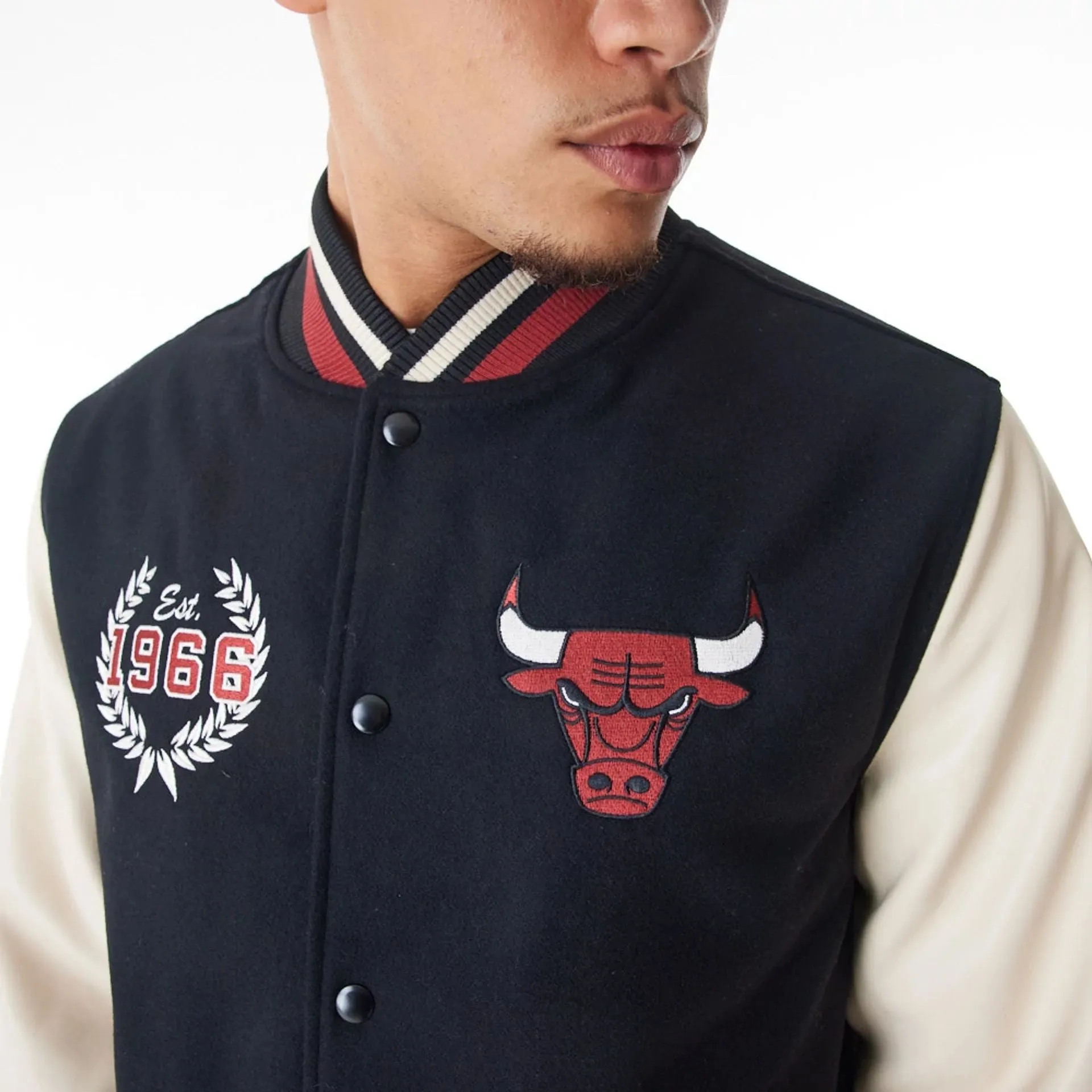 Chicago Bulls NBA Lifestyle Black Varsity Jacket