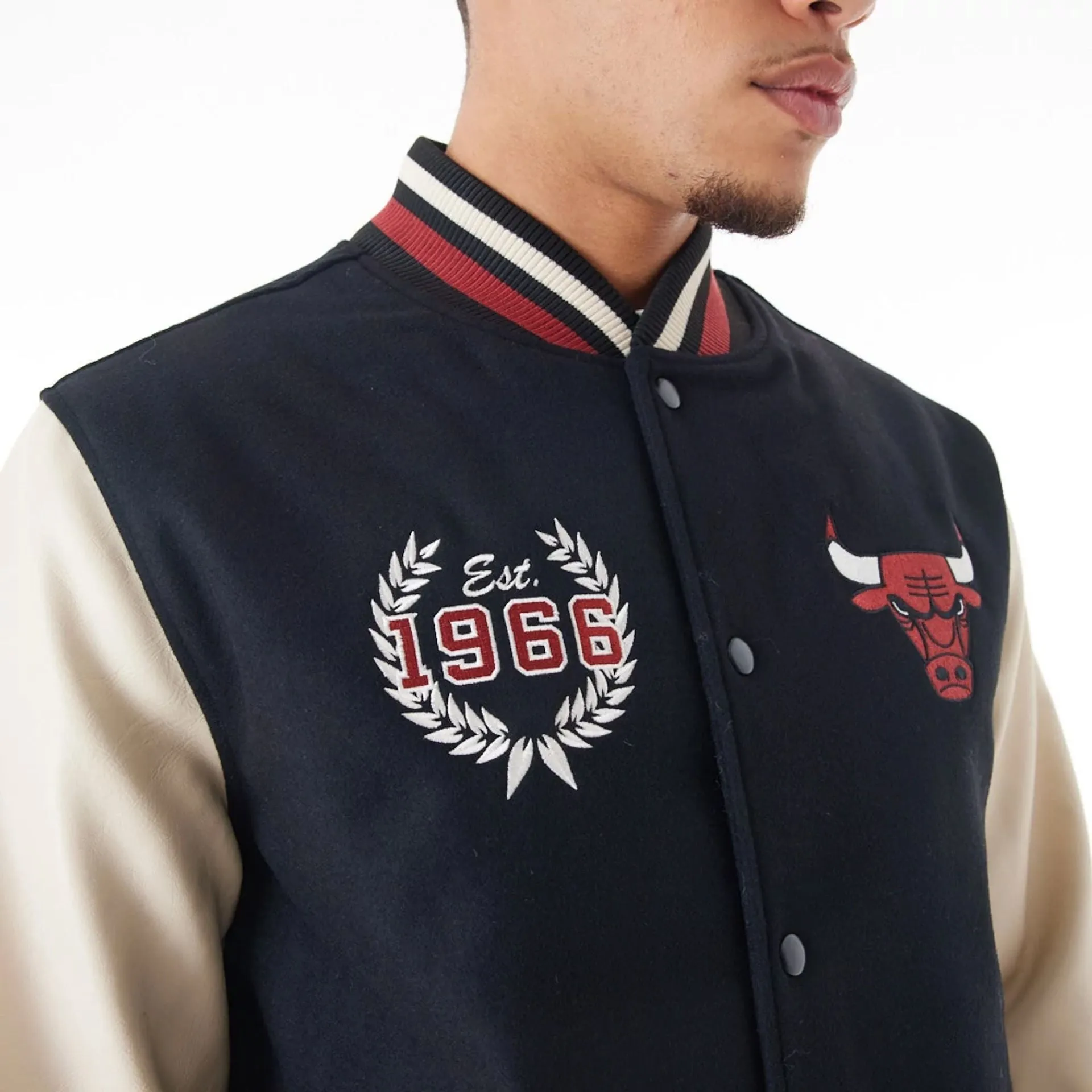 Chicago Bulls NBA Lifestyle Black Varsity Jacket