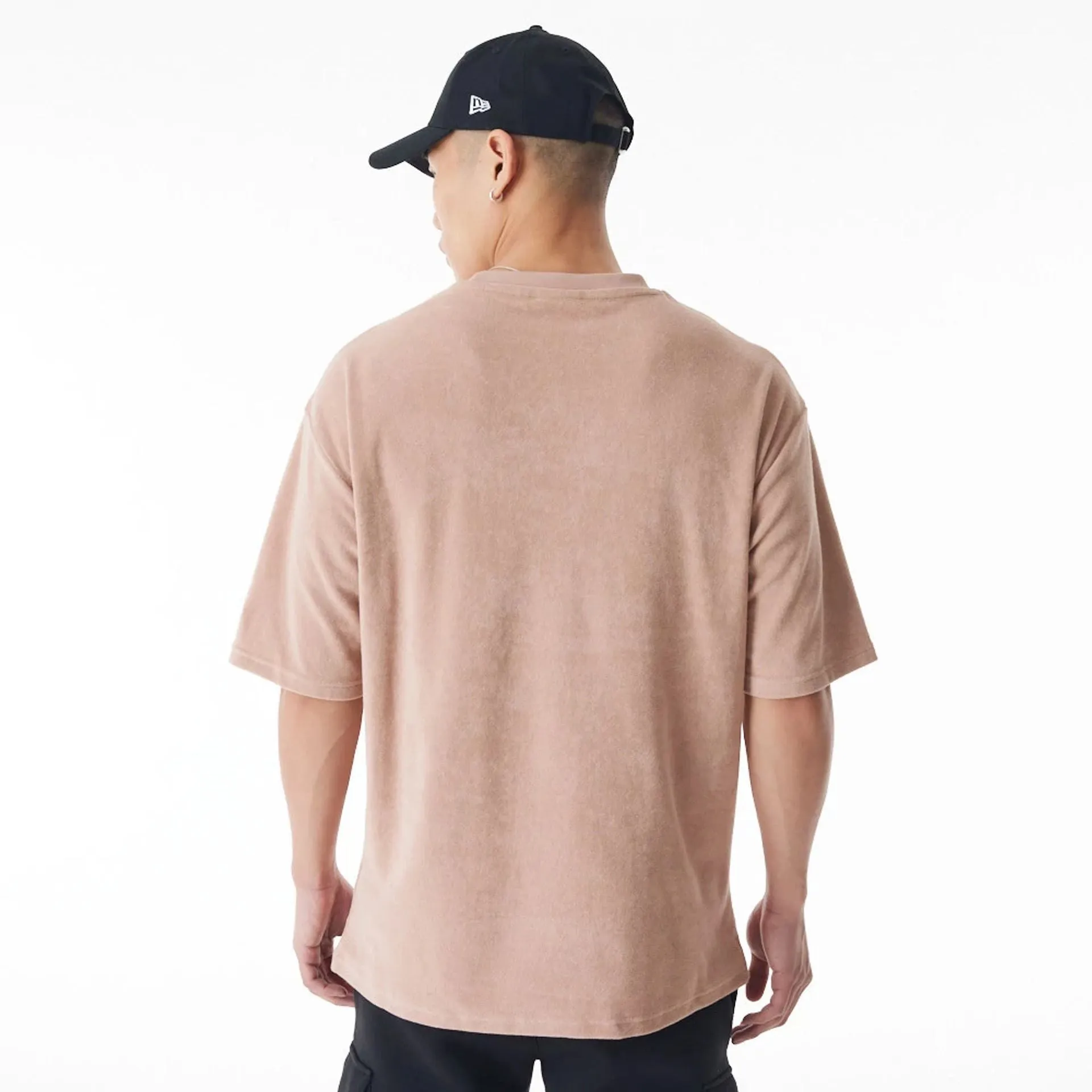 Chicago Bulls NBA Lifestyle Velour Beige Oversized T-Shirt