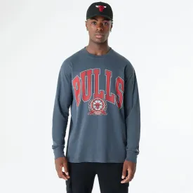 Chicago Bulls Oversized Essential Black Oversized Long Sleeve T-Shirt