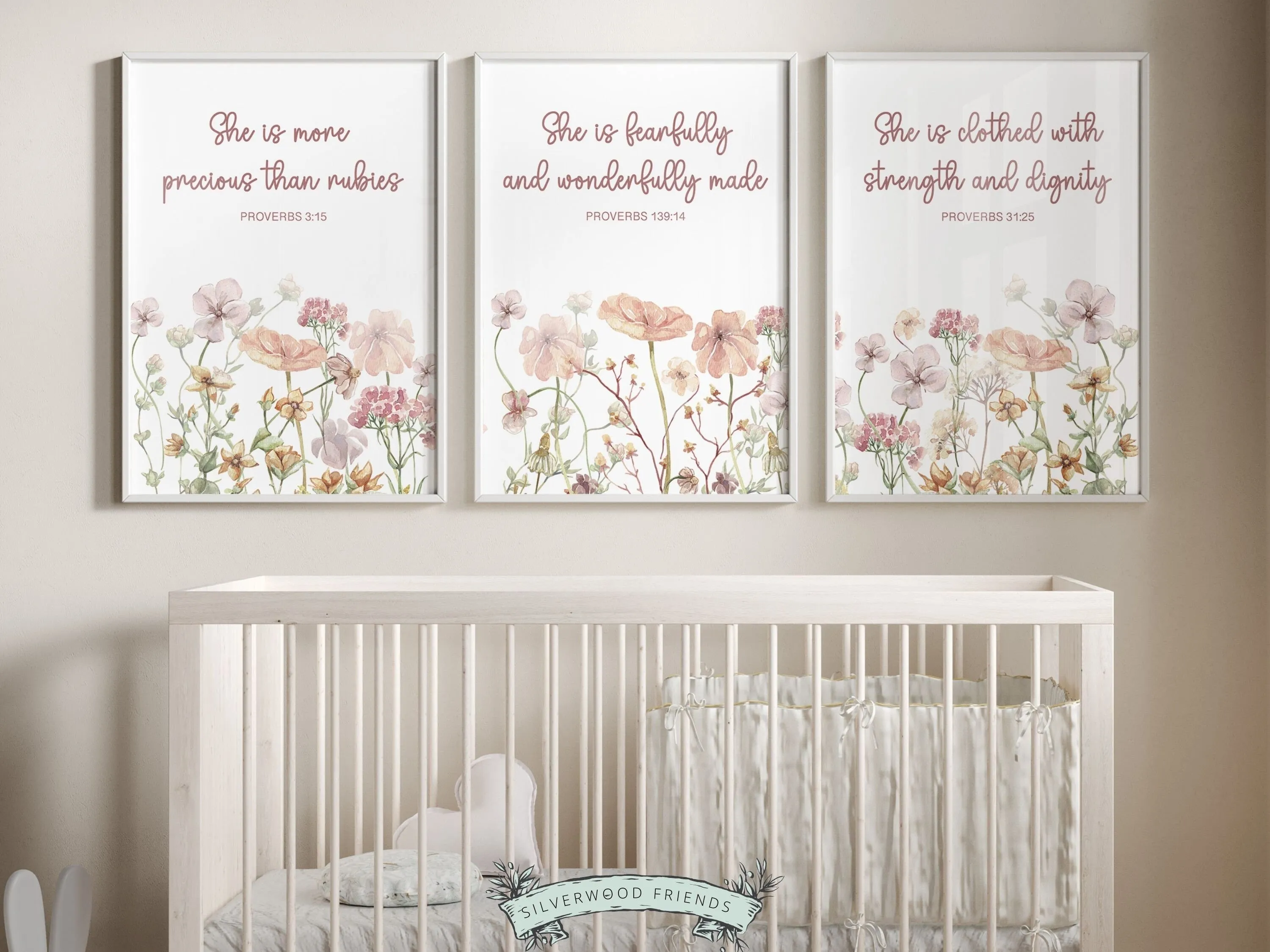 Christian Wildflower Nursery Prints