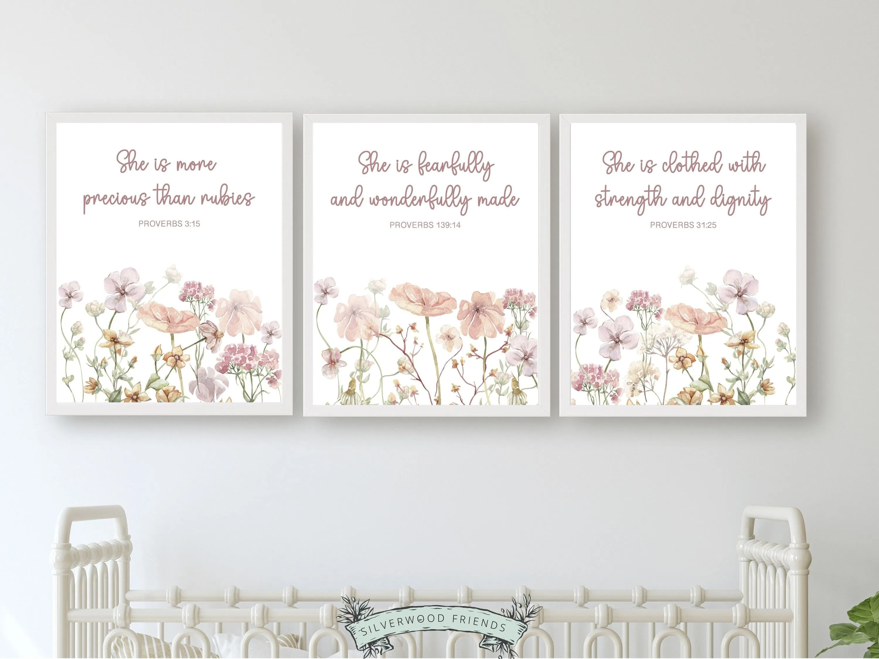 Christian Wildflower Nursery Prints