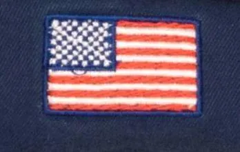 Cisco Short Stretch Twill Nantucket Navy With American Flag