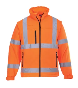 Class 3 Portwest Orange Hi-Vis Softshell Jacket