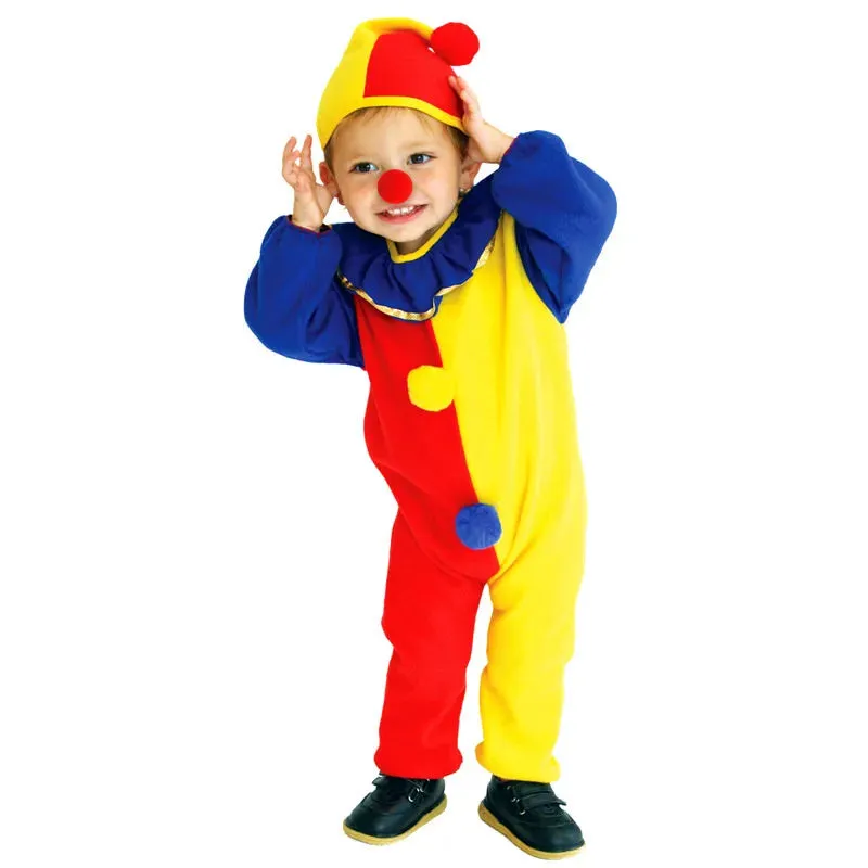 Clown Clothing Jumpsuit Hat Nose Kid Costumes